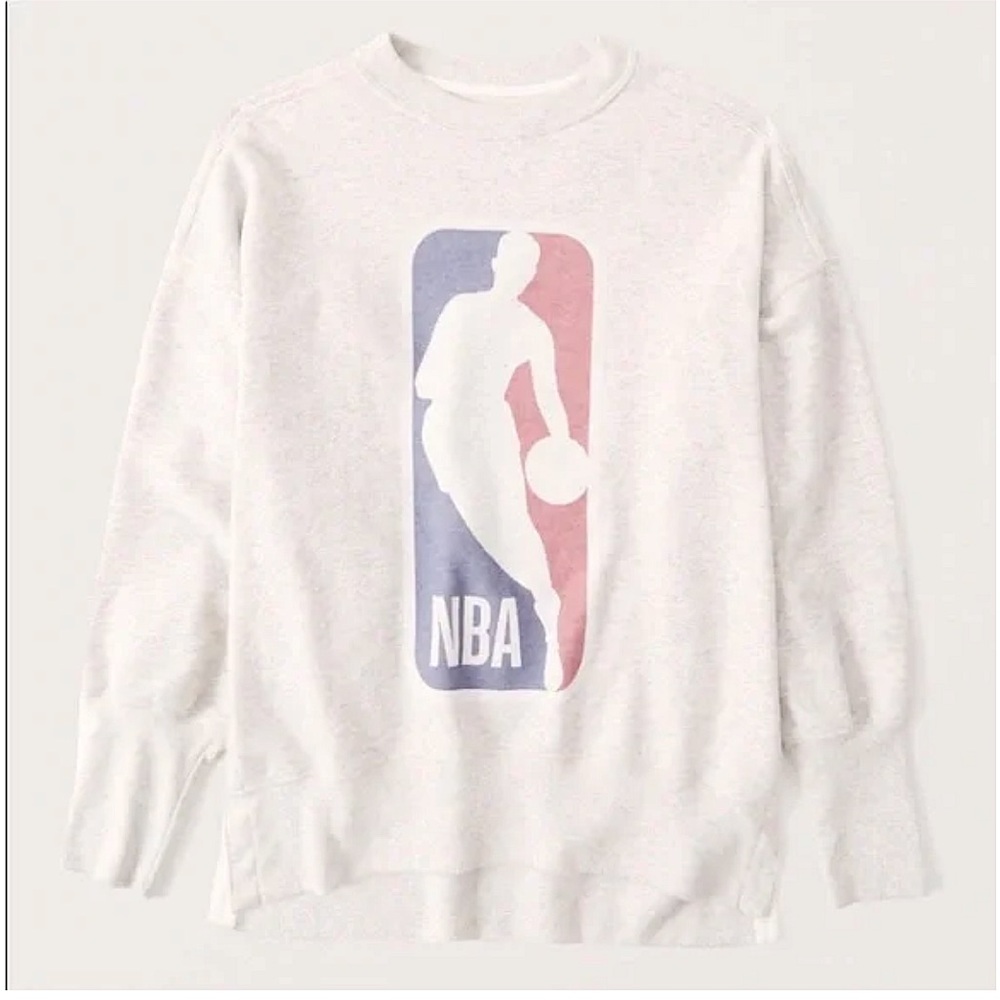 Abercrombie & Fitch Boyfriend Crew NBA Graphic Sweatshirt